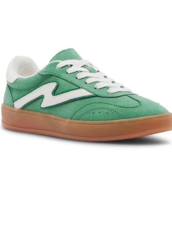 Madden Girl Shoes - Women's Madden Girl Green & White Sneakers Size 10
